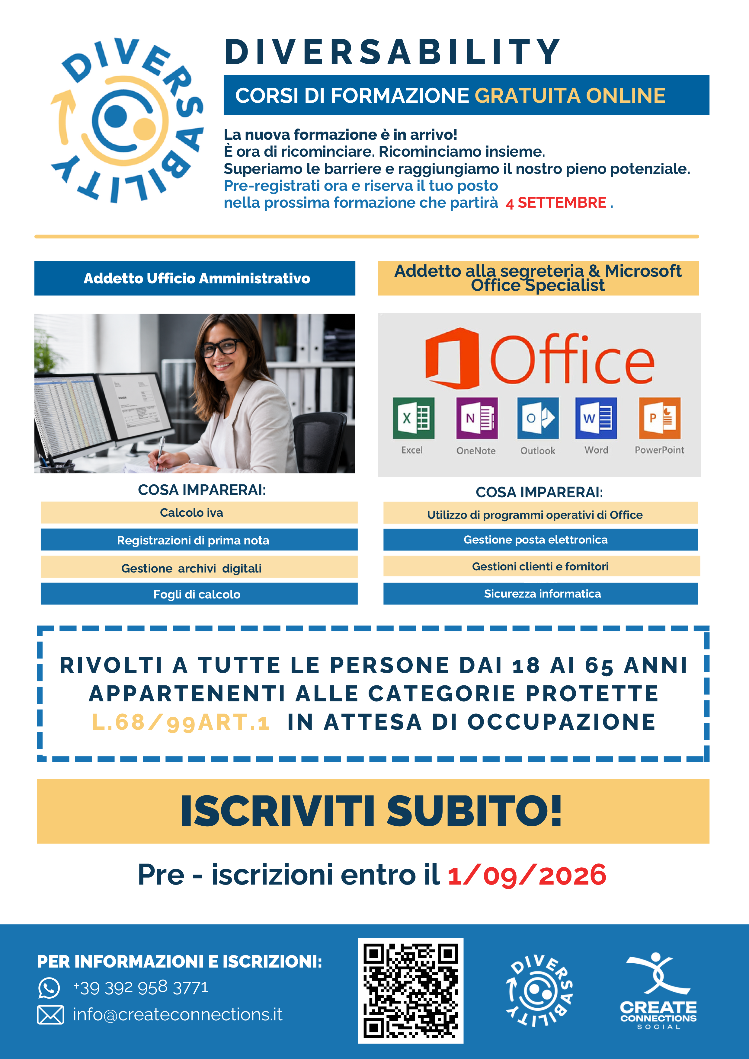Diversability - corsi gratuiti online per persone appartenenti alle categorie protette